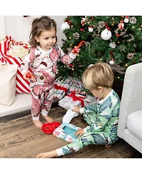 Sant and Abel Kids Martinique Green Banana Leaf Pj Set