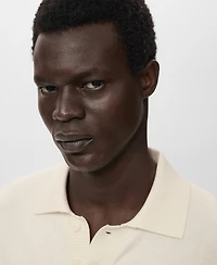 Mango Men's Cotton Knitted Polo Shirt