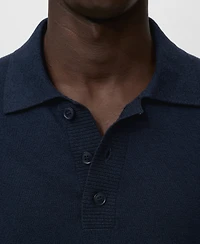 Mango Men's Cotton Knitted Polo Shirt