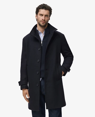 Mango Men's Wool Funnel Neck Coat