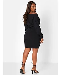 Msgd Women's On Your Mind Cotton Mini Bodycon Dress