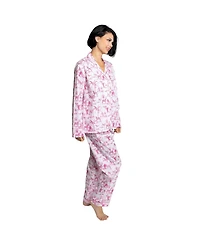 Sant and Abel Women's Skydog Pink Toile Long Pj Set