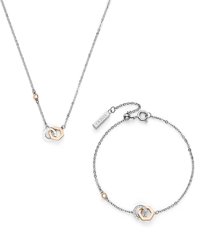 Olivia Burton Interlink Two Tone Stainless Steel Gift Set
