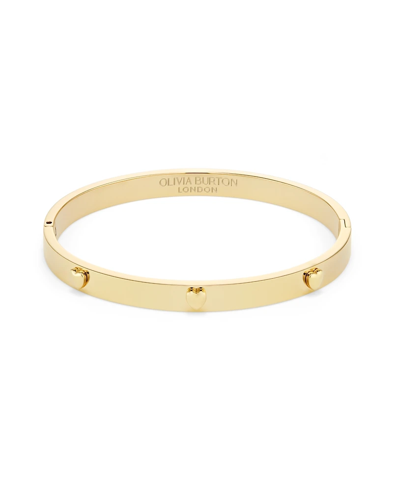 Olivia Burton Mini Heart Gold Tone Stainless Bangle Bracelet