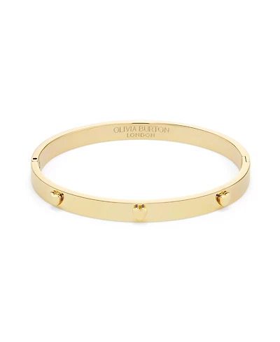 Olivia Burton Mini Heart Gold Tone Stainless Bangle Bracelet