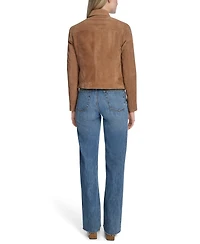 Cole Haan Women's Zip Front Suede Jacket