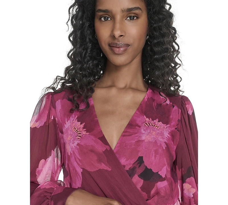 Calvin Klein Women's Tie-Sleeve Midi Dress