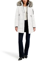 Nautica Women's Faux-Fur-Trim Hooded Puffer Coat