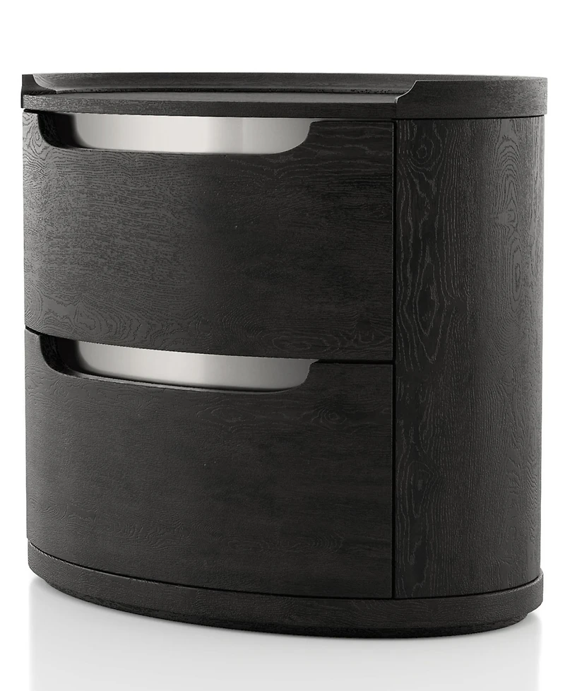 Furniture of America Addeso 24.5" Solid Wood 2-Drawer Nightstand