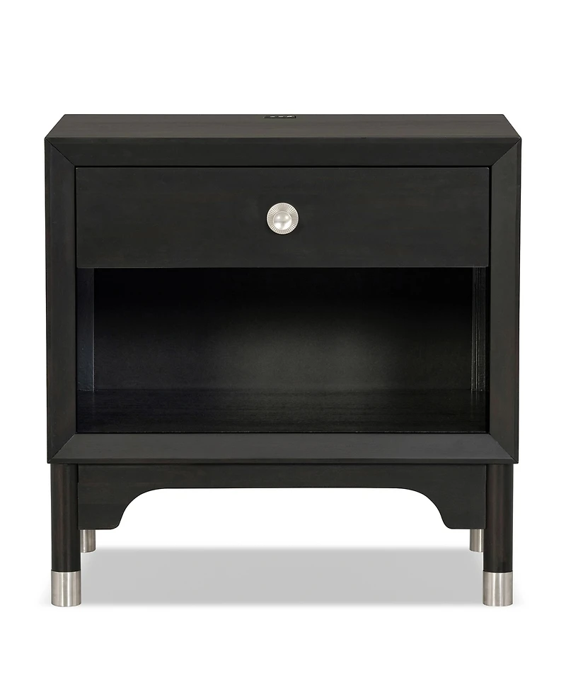 Furniture of America Forma 26" Solid Wood 1-Drawer Nightstand with Touch Light