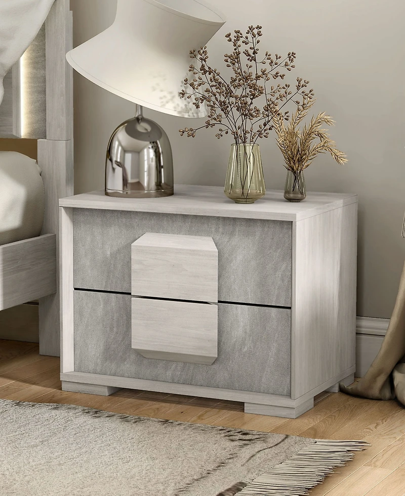 Furniture of America Jonnick 18" Wood Two-tone 2-Drawer Nightstand