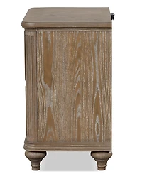Furniture of America Aveline 29.5" Solid Wood 2-Drawer Nightstand with Usb Ports