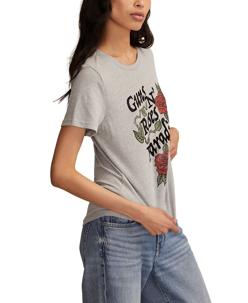 Lucky Brand Women's Guns N Roses Paradise Crewneck T-Shirt