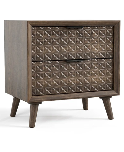 Furniture of America Orelo 24.5" Wood 2-Drawer Nightstand