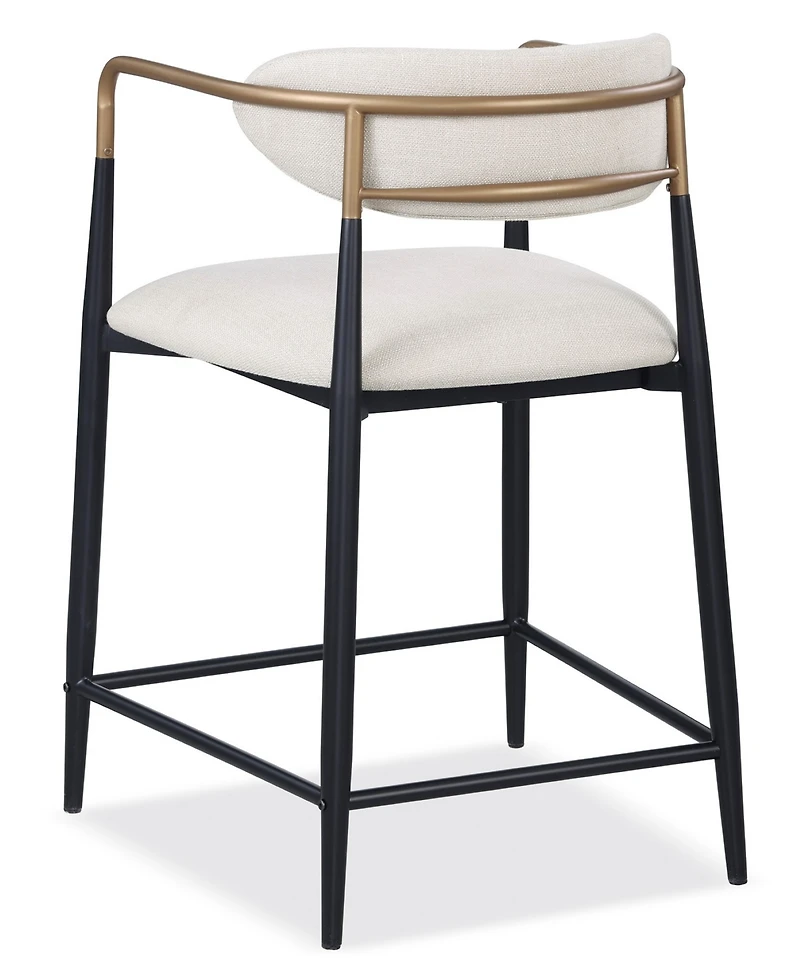 Furniture of America 2-Pc. Darcy Metal Upholstered Counter Height Chair Set