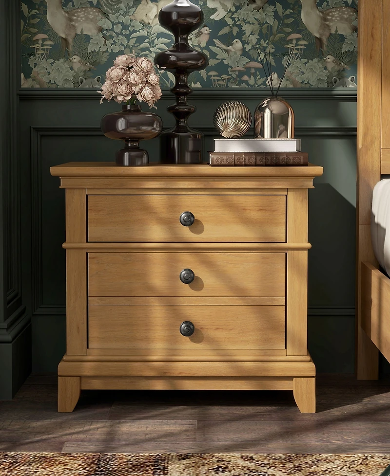 Furniture of America Wellington 26.5" Wood 2-Drawer Nightstand