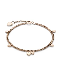 Olivia Burton Mini Heart Rose Gold Tone Stainless Steel Bracelet