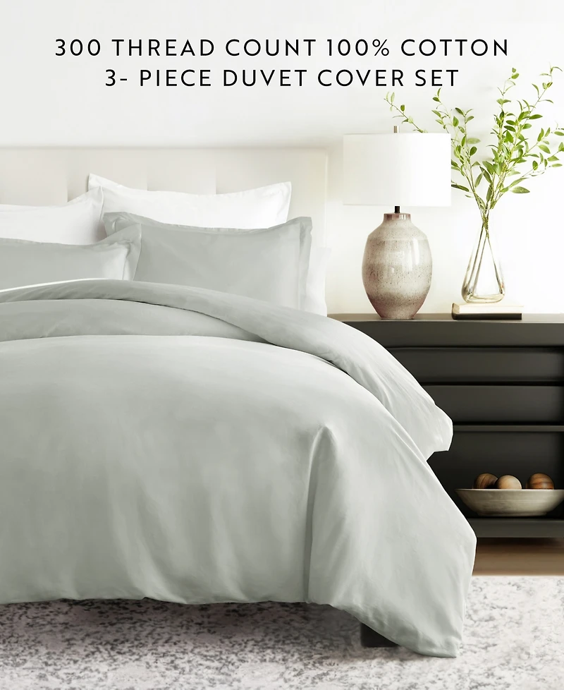 ienjoy Home Ultra Soft Brushed Cotton 3-Pc. Duvet Cover Set, King/California King
