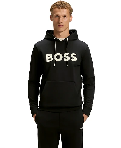 Boss by Hugo Men's Cotton-Blend Logo Hoodie