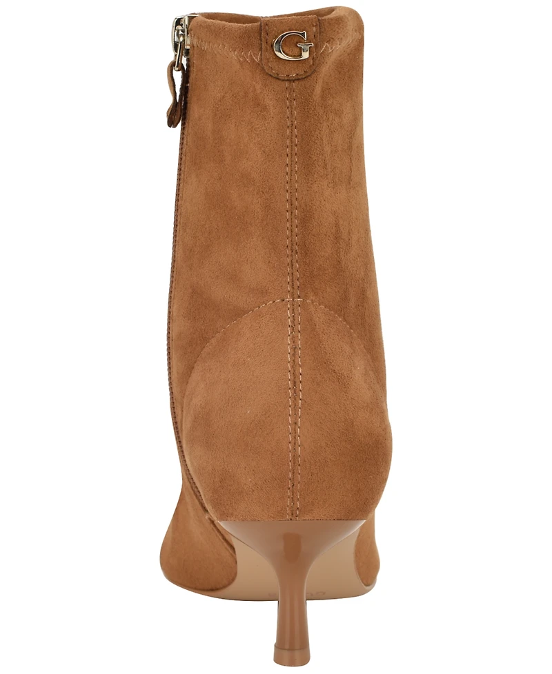 Guess Women's Yanka Pointed Toe Kitten Heel Dress Booties