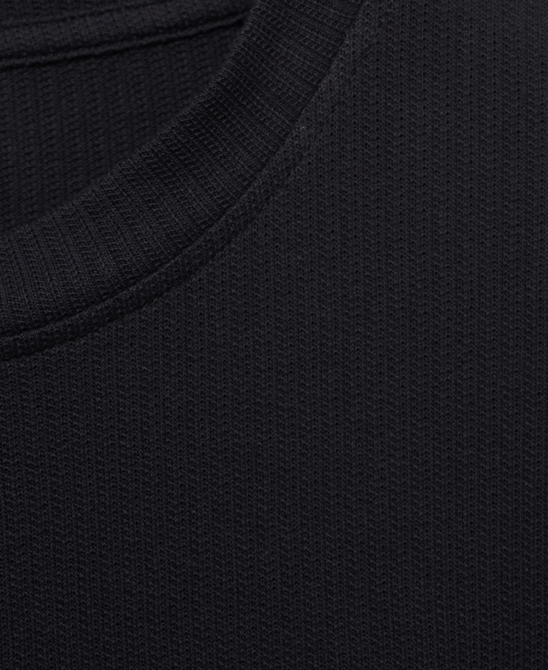 Mango Men's Cotton Fine-Knit T-Shirt