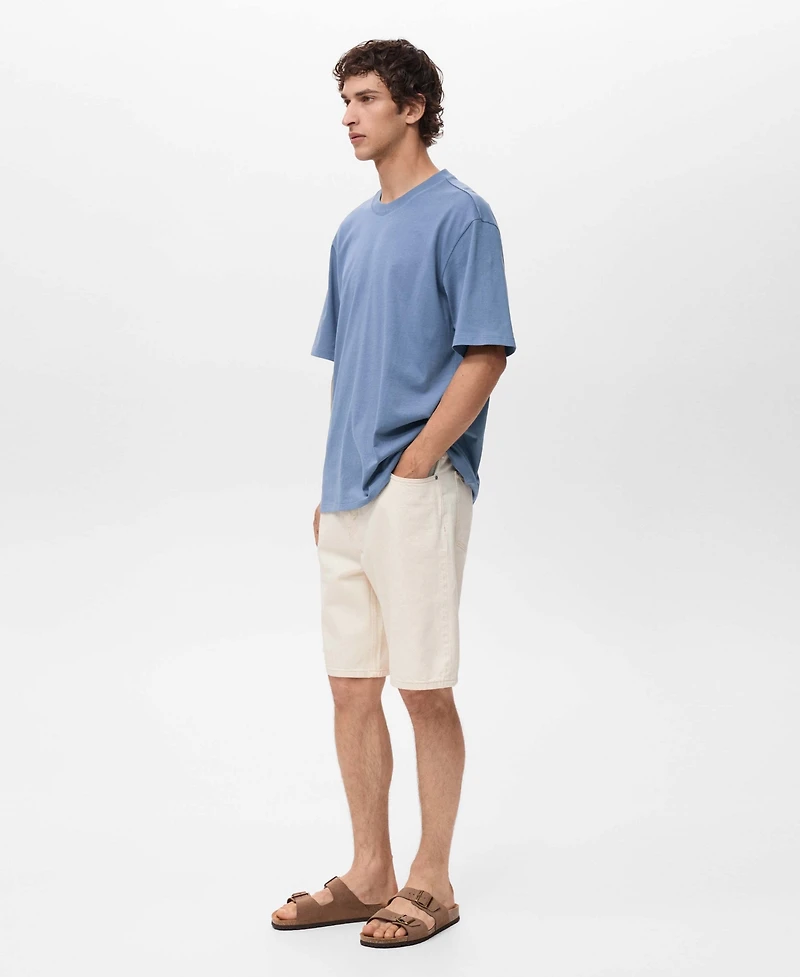 Mango Men's Printed Patch T-Shirt