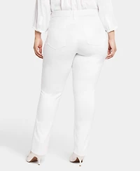 Nydj Plus Waist Match Marilyn Straight Jeans