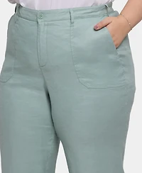 Nydj Plus Wide Leg Cargo Capri Pants
