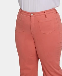 Nydj Plus Coco Relaxed Wide Leg Crop Pants