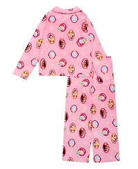 Ame Big Girls Disney Princess Button Down Pajama Set