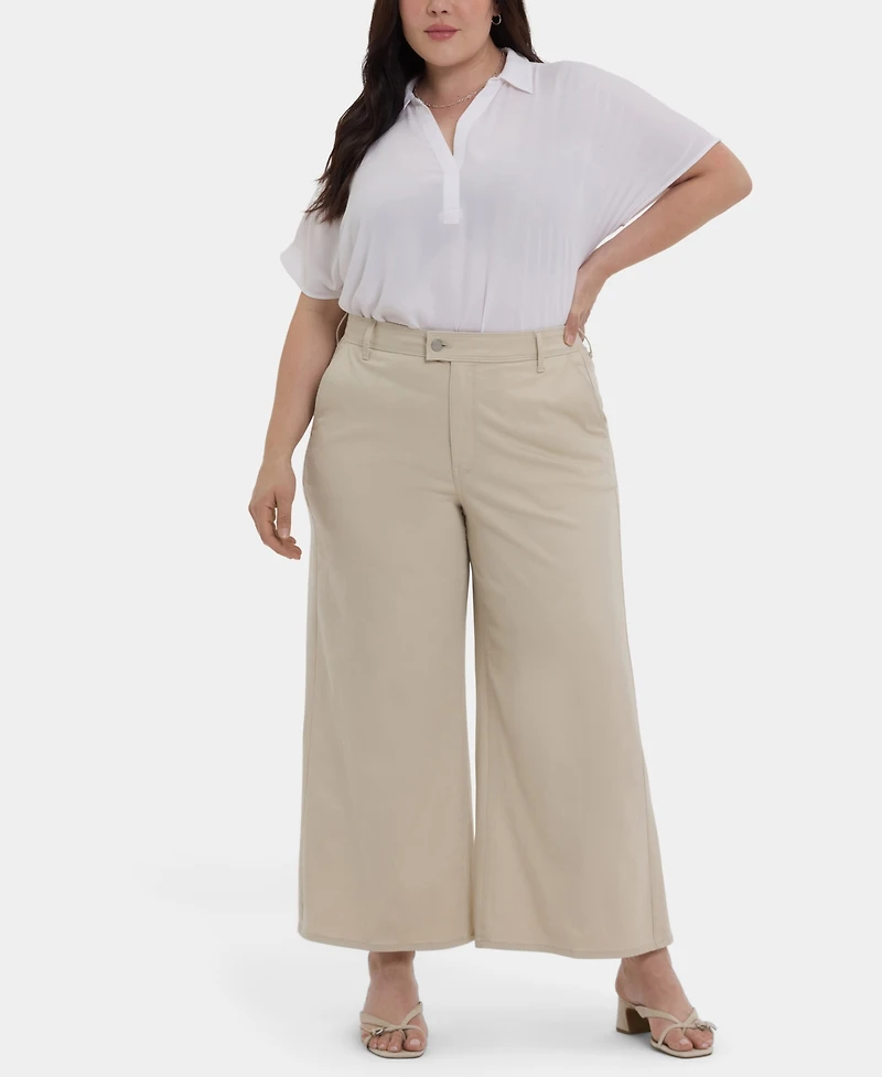Nydj Plus Mona Wide Leg Trouser Ankle Pants