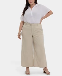 Nydj Plus Mona Wide Leg Trouser Ankle Pants