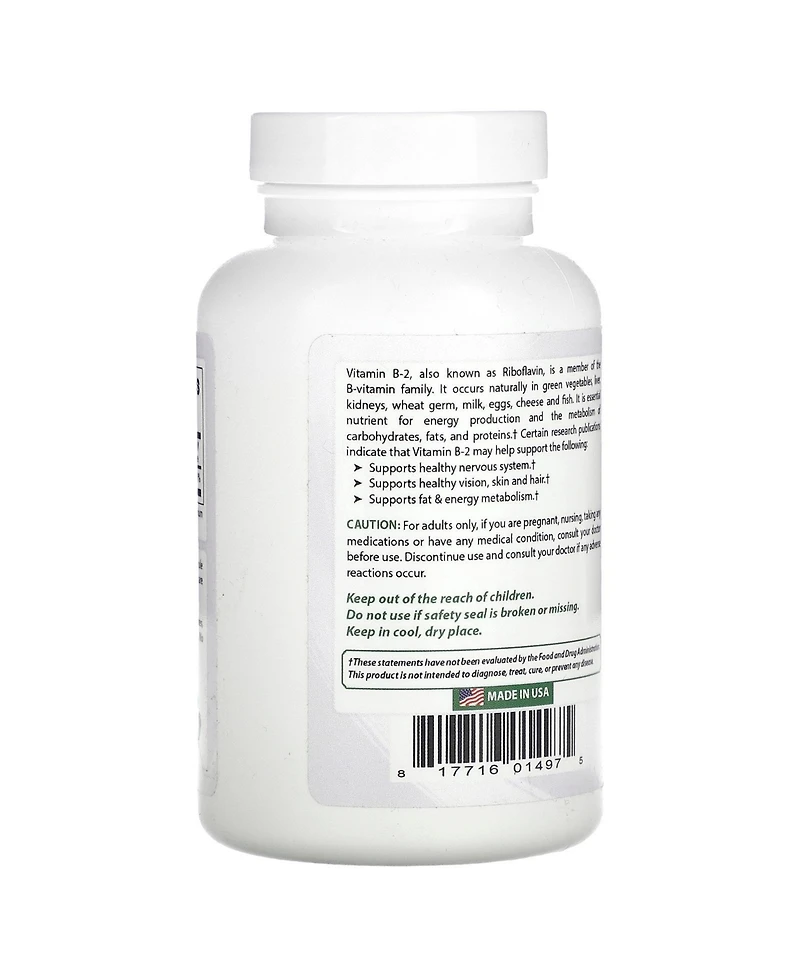 Best Naturals Vitamin B-2 (Riboflavin) 400 mg
