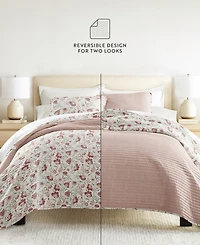 ienjoy Home French Jacobean Reversible 3-Pc. Quilt Set, King/California King