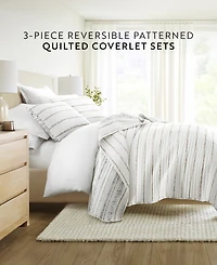 ienjoy Home Relic Stripe Reversible 3-Pc. Quilt Set, King/California King