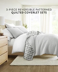 ienjoy Home Watercolor Plaid Reversible -Pc. Quilt Set