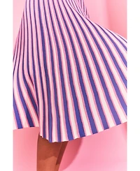 Isaac Mizrahi Women's Striped Midi Sweater Dress