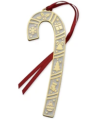 Wallace 2025 Gold-Plated Enameled Candy Cane Ornament, 45th Edition