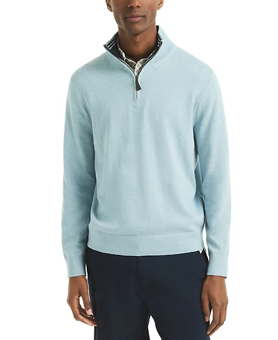 Nautica Men's Navtech Classic-Fit Solid Quarter Zip Sweater