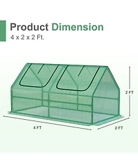 Aoodor Mini Greenhouse Water Resistant Uv Protected 2 Zipper Doors.