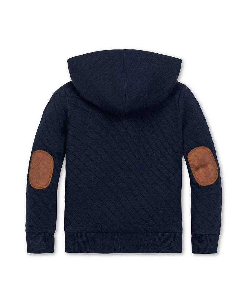 Hope & Henry Little and Big Boys' Quilted Hooded Sweatshirt
