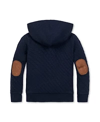 Hope & Henry Little and Big Boys' Quilted Hooded Sweatshirt