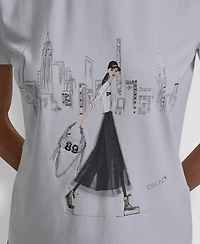 Dkny Women's Nyc Skyline Conversational T-Shirt