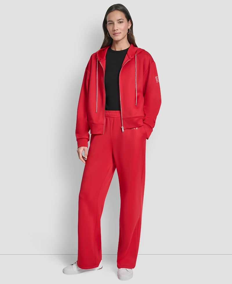 Dkny Women's Long-Sleeve Scuba Zip-Up Jacket