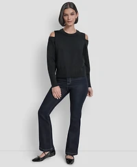 Dkny Women's Long Sleeve Shoulder Cutout Sweater