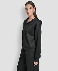 Dkny Women's Long-Sleeve Scuba Zip-Up Hoodie