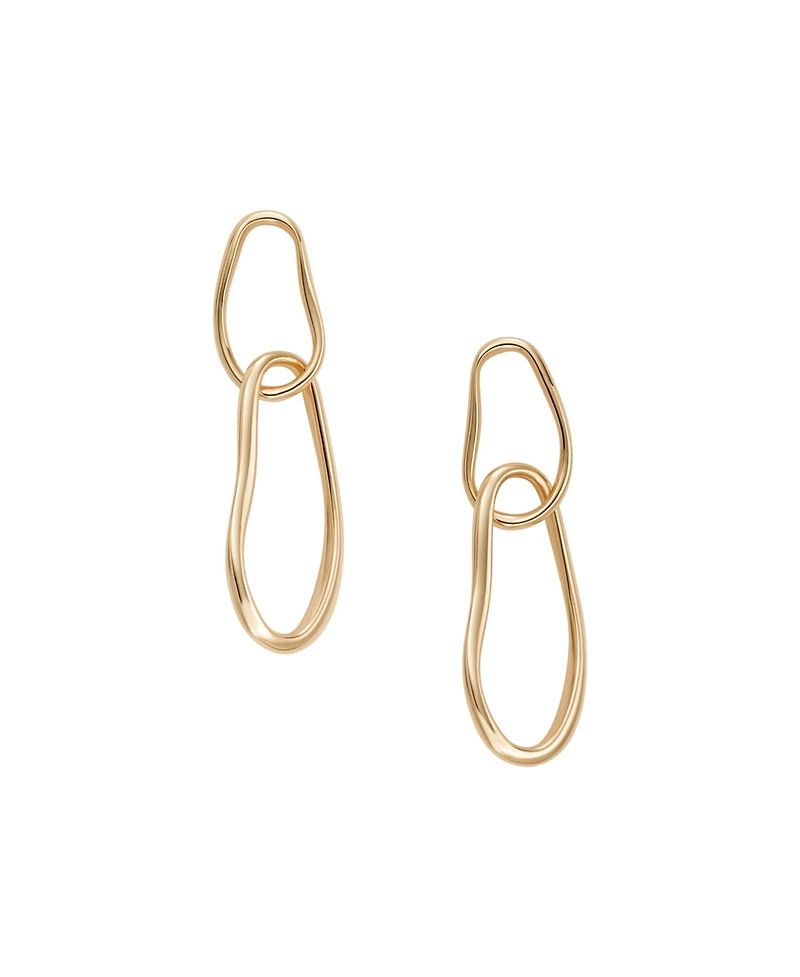 Skagen Women's Anja Pebbles Gold Brass Drop Earrings