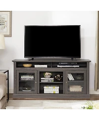 Casainc Retro Grey Storage Bathroom Cabinet with Open Shelves