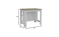 Slickblue Modern Kitchen Island with Storage Shelves and Drawer, Freestanding Design