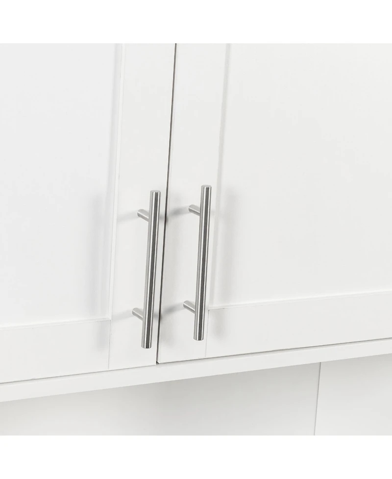 Casainc Wall Mount Bathroom Mirror Cabinet with Dual Doors and Tissue Slot